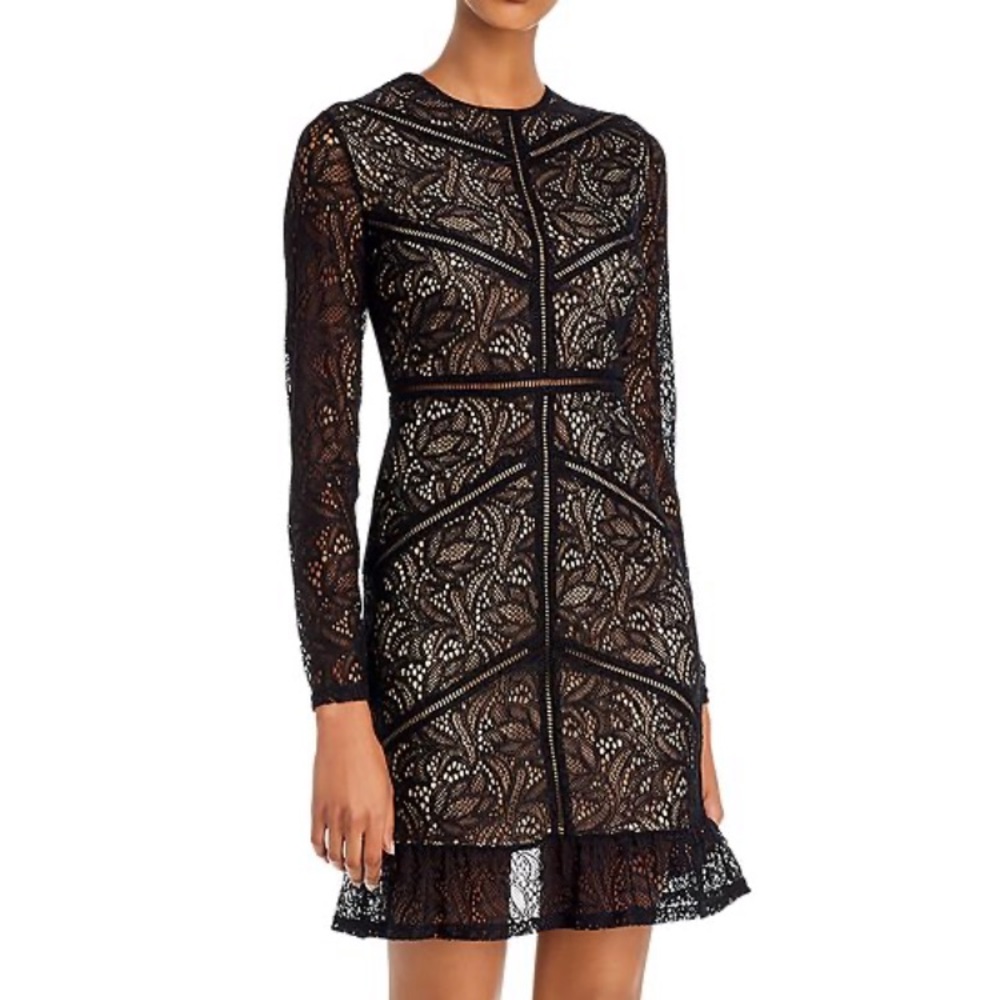 NWT Bardot black lace dress